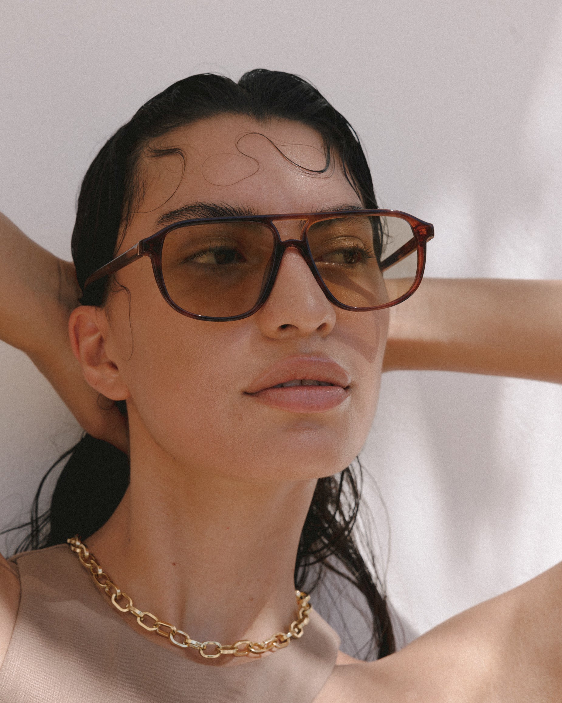 Velvet Canyon Revolution Sunglasses in Peach 37A1512_1850x.jpg?v=1750767265 main image 4